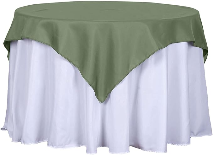 Efavormart 54x54 Moss Green Wholesale Linens Seamless Polyester Square Linen Tablecloth for Wedding Banquet Party Restaurant