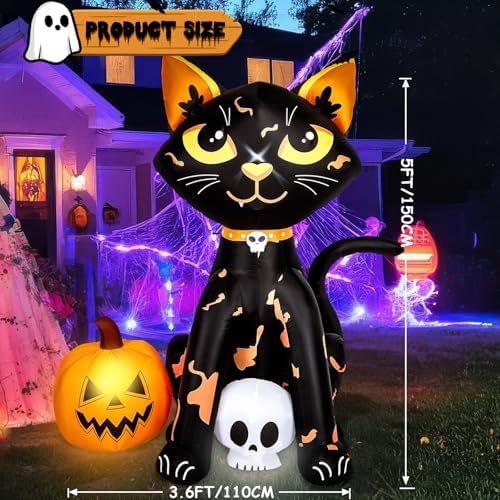 camuland 5ft halloween decorations outdoor, with built-in led shown in use