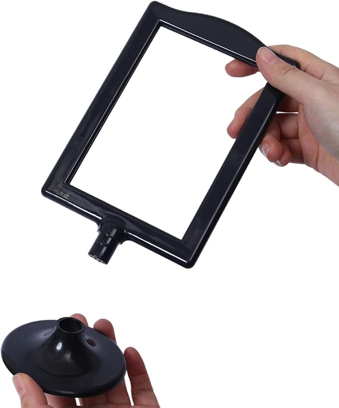 NahNah Double Sided Standing Picture Frames - (Black, 10 Count) 4x6 Inch, Plastic Pedestal Photo Frame with Inserts and Base - 2 Sided Tabletop Vertical Display Frame for Wedding Table Bridal