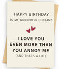 WowBefun Husband Birthday Card | Happy Birthday Gifts & Decorations for Men, Husband, and Him