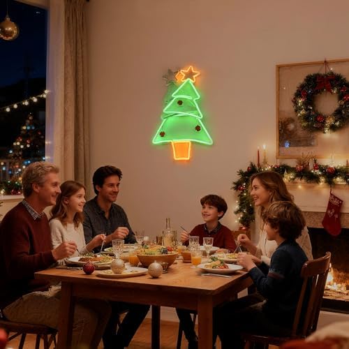 christmas tree neon sign, tree led neon light, package contents