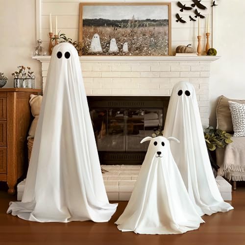 halloween decorations outdoor - 3 pack lighted spooky showing dimensions
