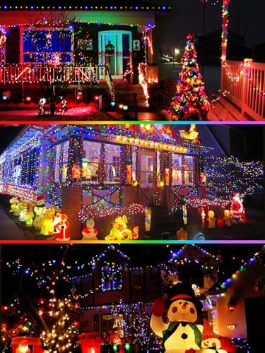 solar christmas lights outdoor, 4 pack 132ft solar, package contents