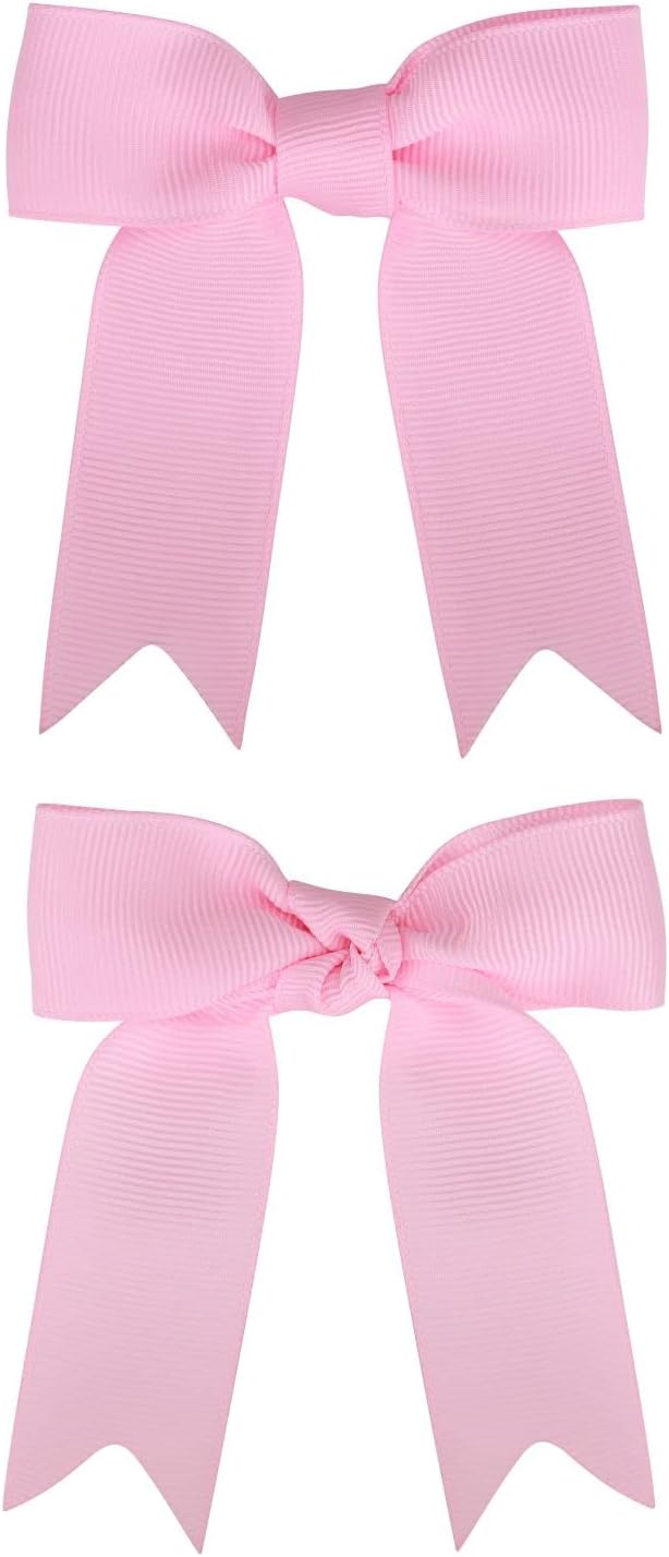 Meseey 50 Pcs 3 Inches Light Pink Grosgrain Ribbon Twist Tie Bow Pretied Premade Craft Bows for Treat Bags Gift Wrapping Basket Wedding Baby Shower Brithday Valentine's Day Christmas Party