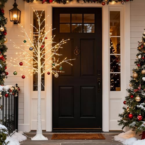 6ft white firefly tree with lights - lighted, package contents