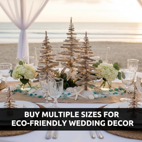 2 ft tall driftwood christmas tree - beach on a desk or shelf