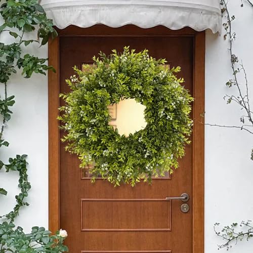 28'' large boxwood wreath for front door porch, package contents