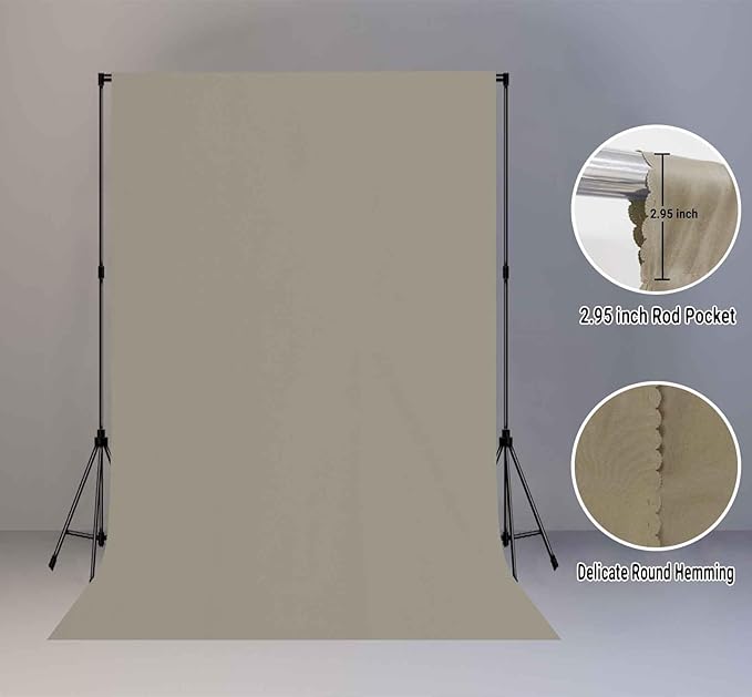 High Density Fabric 6x9FT Grey Backdrop Photo Background,Professional Photography Video Studio, Events, Streaming