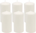Stonebriar Unscented White Tall Pillar Candles, 65 Hour Burning Candle Pillars, Perfect for Decor, Weddings, Emergencies 3" X 6", 6 count