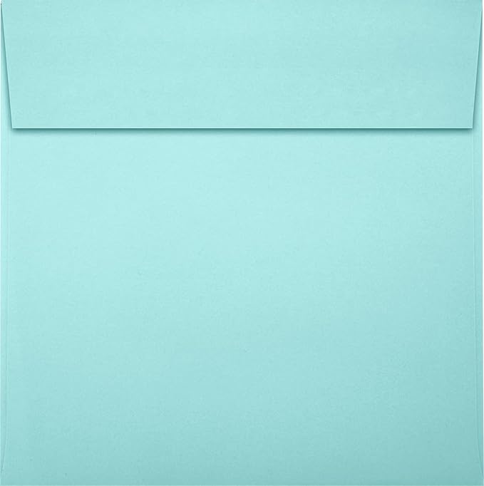 LUXPaper Square Invitation Envelopes | Peel & Press | 5 1/4" x 5 1/4" | Seafoam Blue | 80lb. Text | 50 Qty