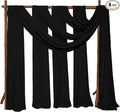 4 Panels Wedding Arch Draping Fabric 28 x 20Ft Chiffon Wedding Arch Drapes Chiffon Fabric Drape Sheer Backdrop Curtain for Weddings Party Ceremony Birthday Reception Swag Backdrop Ceiling Décor(Black)