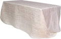 YOUR CHAIR COVERS - 90 x 156 inch Rectangular Crinkle Taffeta Tablecloth - Ivory