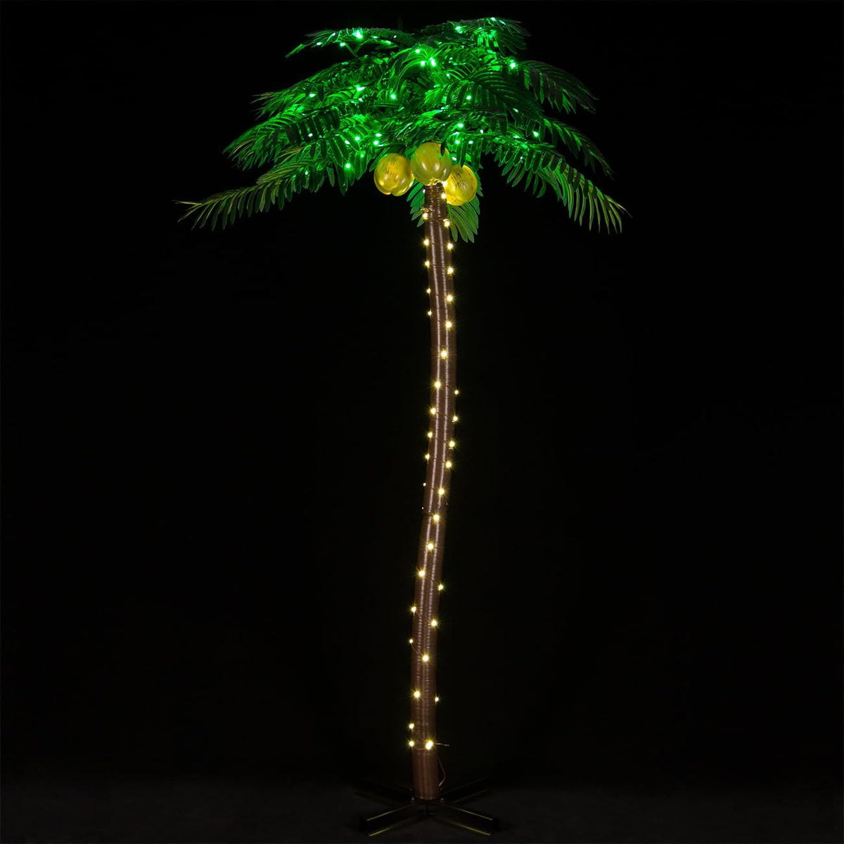 tybeeu 7ft led palm tree with 192 leds, main product view