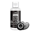 Edible Glitter Paint - 2 fl.oz Food Grade Metallic Glitter Cake Paint for Cake Decorating, Baking, Cupcakes - Shimmer Art Decorative Liquid Edible Paint Food Coloring for Fondant, Donuts (Black)