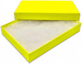 TheDisplayGuys - 25-Pack #53 Kraft Paper Cardboard Gift Boxes/Jewelry Cases w. Cotton Padding & Lid - Neon Yellow - (5.4" x 3.9" x 1.0")