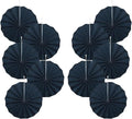 Black Party Decorations,Halloween Decor Events Accessories,Black Birthday Decorations,Anniversary Decorations for Party,Birthday Decorations for Men 8in Hanging Paper Fans 30 Color DIY Set(Black)