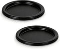 Matte Black Candle Holders Set of 2, Iron Pillar Candle Tray for 3 Inch Candles, Wax Catching Metal Candle Plate for Wick & LED Candles, Decorative Candle Stand for Table Centerpiece