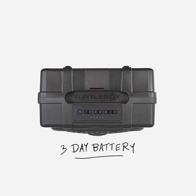 Turtlebox Original Gen 3: Portable Outdoor Bluetooth Speaker – Ultra-Loud (120dB), Waterproof (IP67), Rugged, Impact-Resistant, 3-Day Battery | Party Mode: Unlimited Pairing Stereo, Gray/Royal Blue