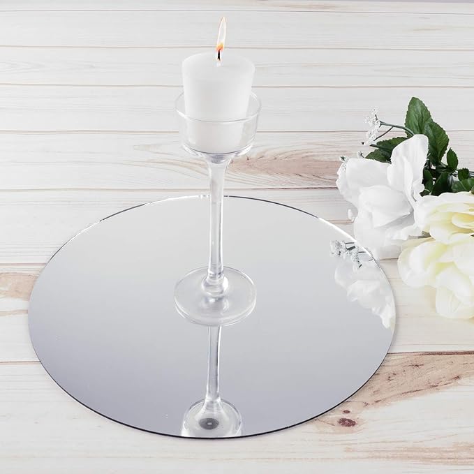 Super Z Outlet Round Mirror Wedding Table Centerpieces, 10 Pieces, 10" Inches