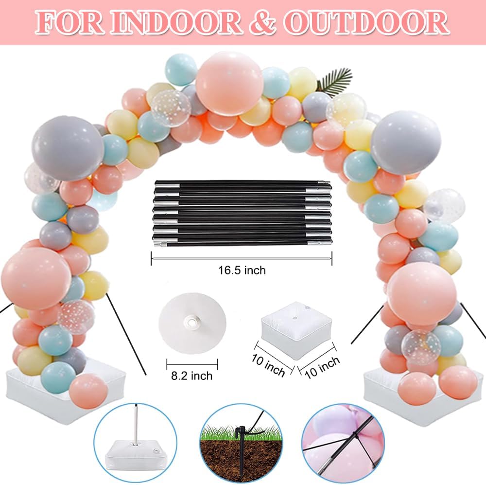 balloon arch kit with balloon pump for party, close-up detail