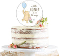 Classic Winnie Cake Topper, The Pooh Baby Shower Decor,Party Decorations, The Pooh Cake Topper Acrylic for Baby Shower, Winnie Baby Shower Gender Reveal Birthday Party Decorations Centerpieces