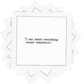Oscar Wilde Quotes Napkins, White Cotton Cloth Napkins, 4.5" x 4.5" - (50 Pack)