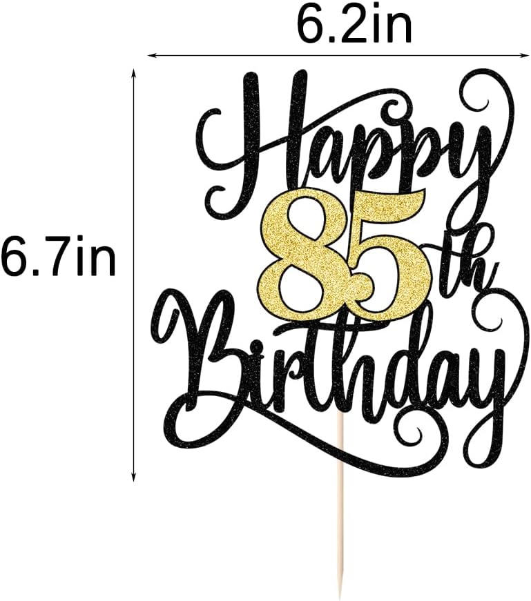 Happy 85th Birthday Cake Topper,85 Birthday Party Cake Decorations