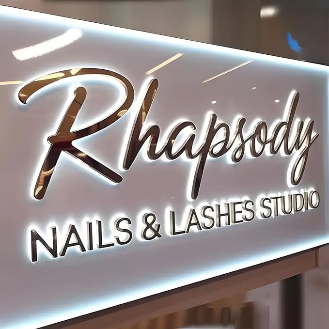 Custom Business Backlit Sign Custom Illuminated Backlit/Frontlit Channel Letters for Business Logo Signs-Professional Grade LED Indoor/Outdoor 3D Retail Store Front Signage-Stainless Steel Acrylic Branding Signs