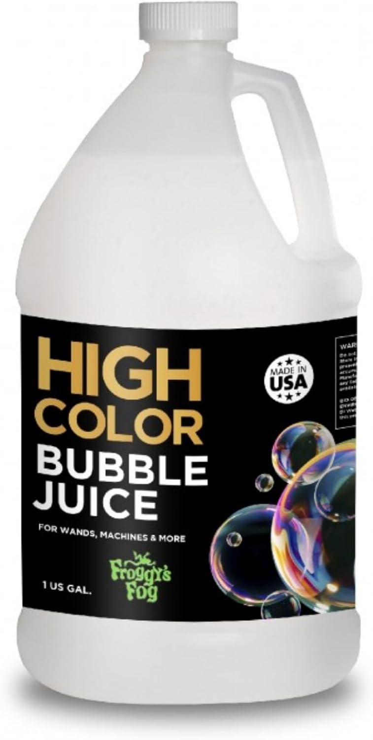 Froggy's Fog High Color Bubble Juice, Strong, Long-Lasting Bubble Solutio...