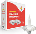 The Dreidel Company Extra Heavy Disposable Candle Holders, 100 Pack - Disposable Candle Drip Cup, Aluminum Foil Drip Cup Bobeches