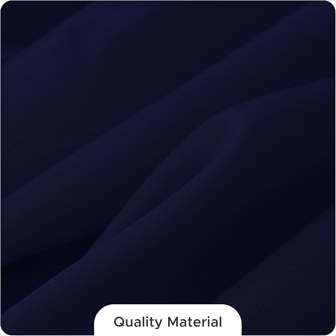 Fitable 8 Pack Round Tablecloths: Stain Resistant Wrinkle Free Circle Table Clothes, Washable Reusable Polyester Table Covers for Wedding Party Birthday Banquet Reception(Navy, 120 Inch)