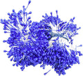 HAHIYO 700Pcs 3mm Royal Blue Pearl Double Head Flower Stamen Pistil - Handmade Artificial Pearlized Floral Pollen for Making, Scrapbook Decoration