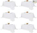 Fitable White Table Clothes for Rectangle Tables, 6 Pack - 90 x 156 Inch - Reusable and Elegant Tablecloths, Polyester Fabric Table Covers for Wedding, Party, Banquet, Formal Events