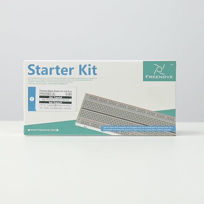 Freenove Basic Starter Kit for Raspberry Pi Pico (Included), Dual-core Arm Cortex-M0+ Microcontroller, 386-Page Detailed Tutorial, 142 Items, 55 Projects, Python C Code