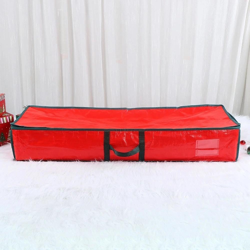 Premium Gift Storage Bag Christmas Wrapping Paper Christmas Accessories Storage Large Capacity Storage Bag(Red)