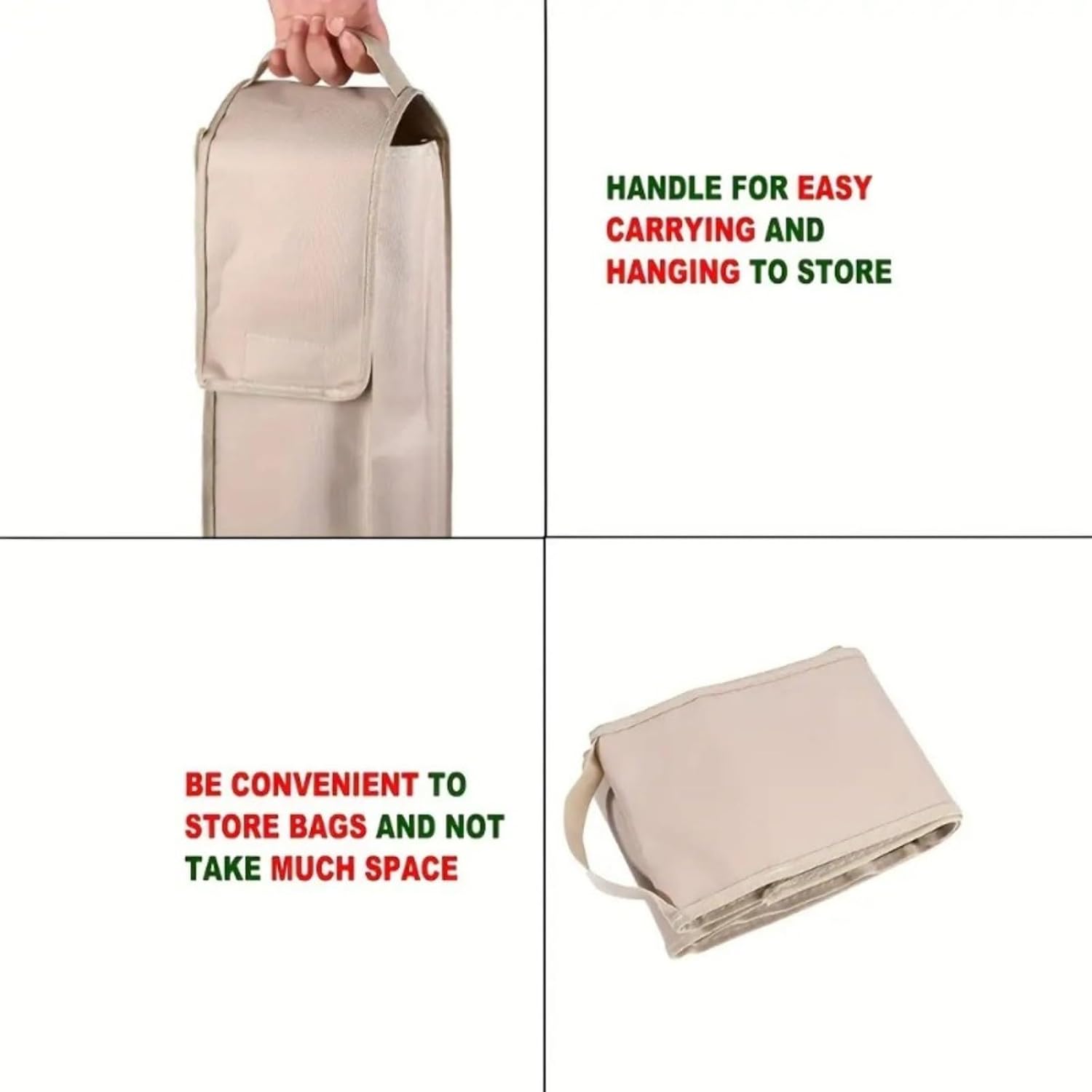 1pc Oxford Wrapper Storage Bag with Pockets, Multiple compartments for 9 Standard Rolls Christmas and wrap Storage, Christmas Best, Gift wrap Storage, Party Supplies, Organized packagin