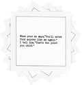 Five Star Napkins Inappropriate Thoughts Quotes White Cotton Cocktail Napkins, Beverage Napkins, Bar Napkins, Cloth Napkins, Party Napkins, Events, Holidays, Birthdays, Disposable, 4.5" x 4.5"- (50x)