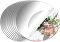 9PCS Small Round Mirror Centerpieces for Tables, 6inch Acrylic Circle Mirror Centerpieces for Table Candle Plate Circle Mirror Trays for Wedding Centerpieces Party Decorations