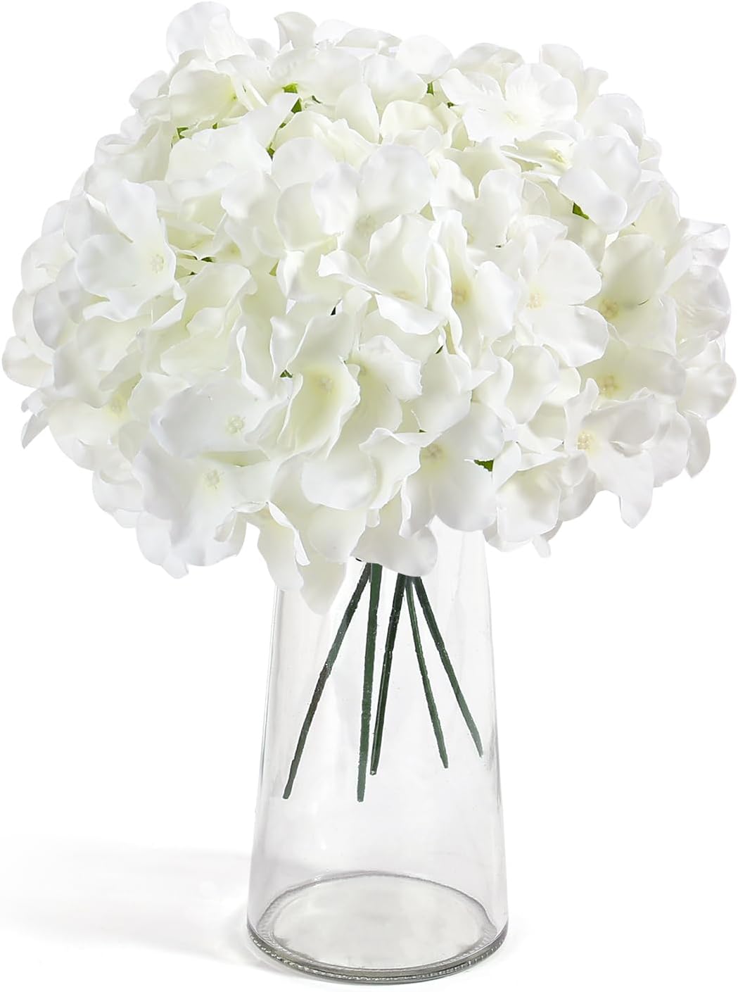 auihiay 46pcs hydrangea artificial flowers silk hydrangea heads, close-up detail