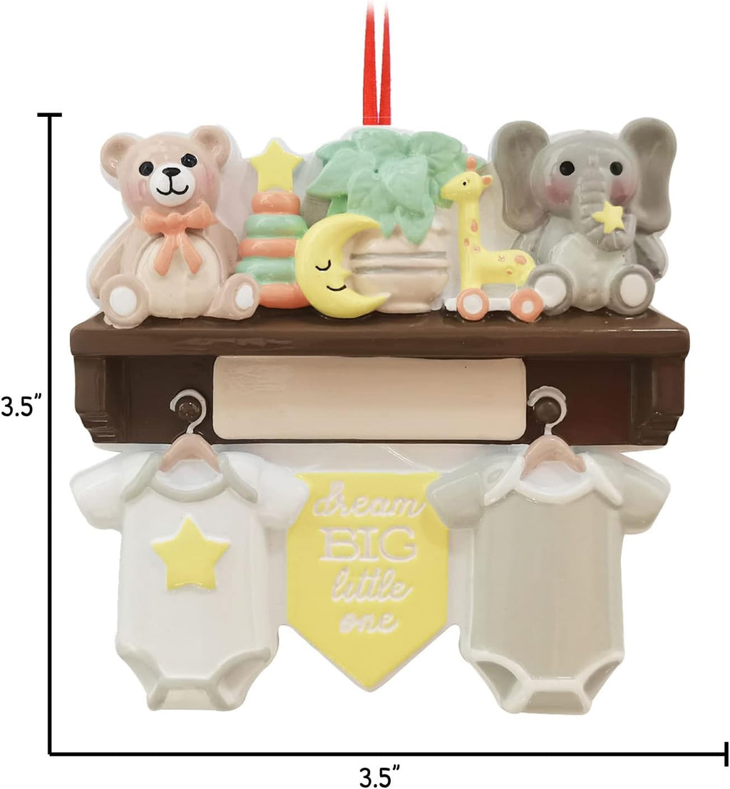 3D Personalized Babys First Christmas Ornament 2026 Girl | Nursery Shelf Baby | Baby's First Christmas Ornament 2026 Baby Ornaments for Xmas Tree My 1st Xmas Girl Ornaments for New Parents Couples