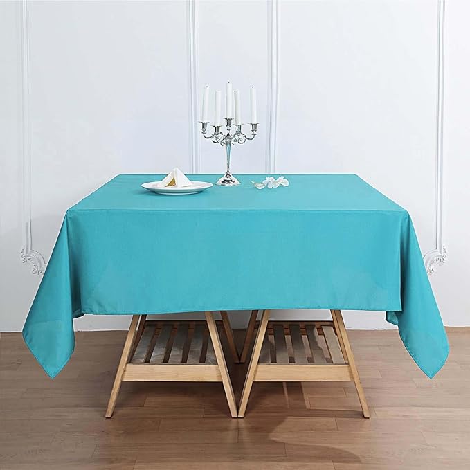 Efavormart 70" Square Linens Turquoise Wholesale Linens Polyester Square Linen Tablecloth for Wedding Banquet Party Restaurant