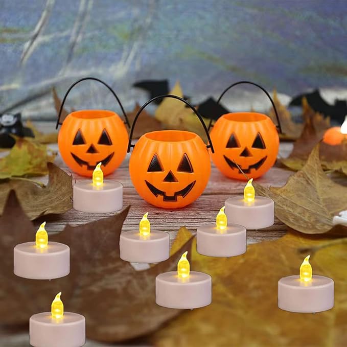 Nancia Tea Lights, 50PACK Flameless LED Tea Lights Candles, Flickering Warm Yellow, 200 Hours Battery-Powered Tea Light, Ideal Party, Wedding, Birthday, Gifts Home Decoration