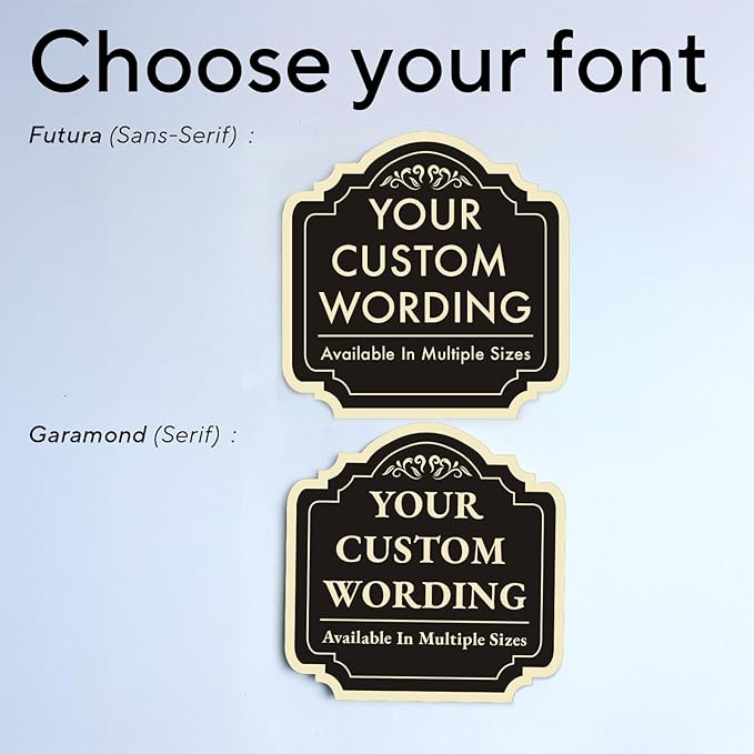 Custom Decorative Outdoor Metal Sign - Personalized Aluminum Driveway Sign, Waterproof, Made In USA - Design 2 Black Charcoal 12x12 In