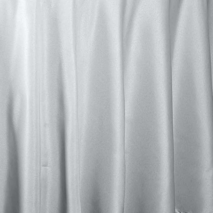 Efavormart Round Tablecloth, 108 Inch Stain & Wrinkle Resistant Washable Table Cloth, Decorative Polyester Fabric Table Cover for Banquet, Wedding, Dining- Silver