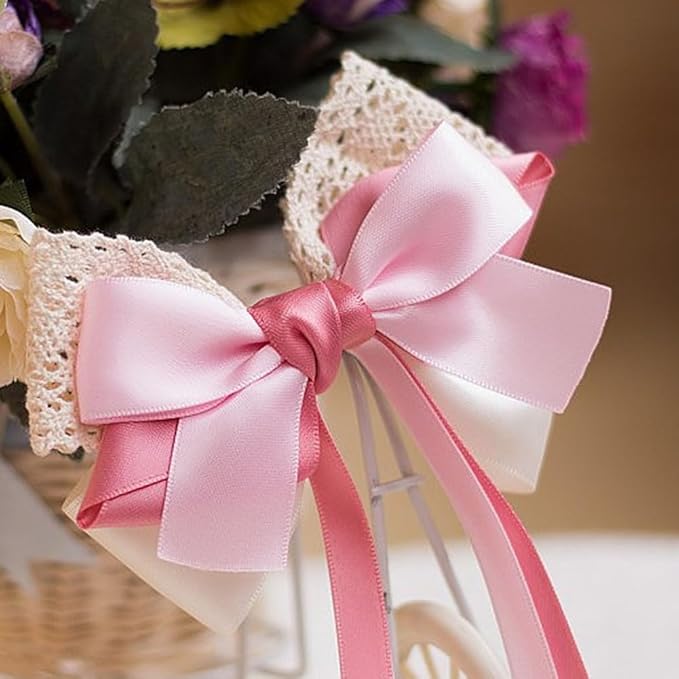 Light Pink Satin Ribbon Double Faced Satin 1/2 inch x 55 Yards Polyester Ribbon for Gift Wrapping Crafts Wedding Decoration Bows Ornaments Party Bouquet Floral Arrangement