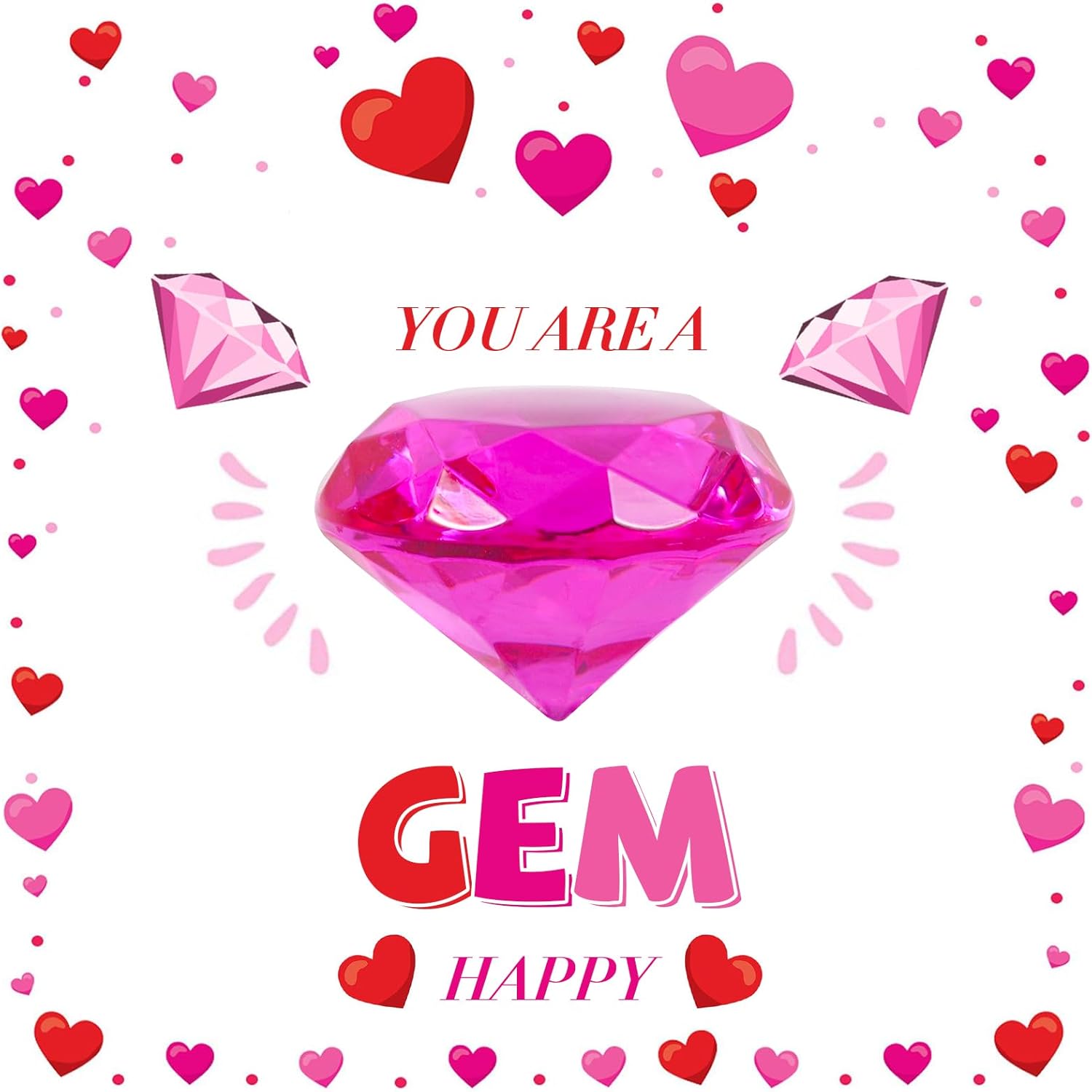 Niceup 26pcs Large Diving Gems Fake Plastic Gemstones Diamond Toys for Kids Girls Princess Pirate Mermaid Party Favors Bag Treasure Hunt Toy - 1.57in Assorted Colors