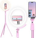 UBeesize Upgraded 12'' Ring Light with 62'' Tripod Stand and Magnetic Phone Holder,LED Selfie RingLight for iPhone with Remote,Circle Light for Tiktok/YouTube/Photography/Makeup/Live Stream Pink