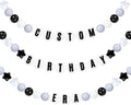 simgoing diy giant friendship bracelet garland, white gray, main product view