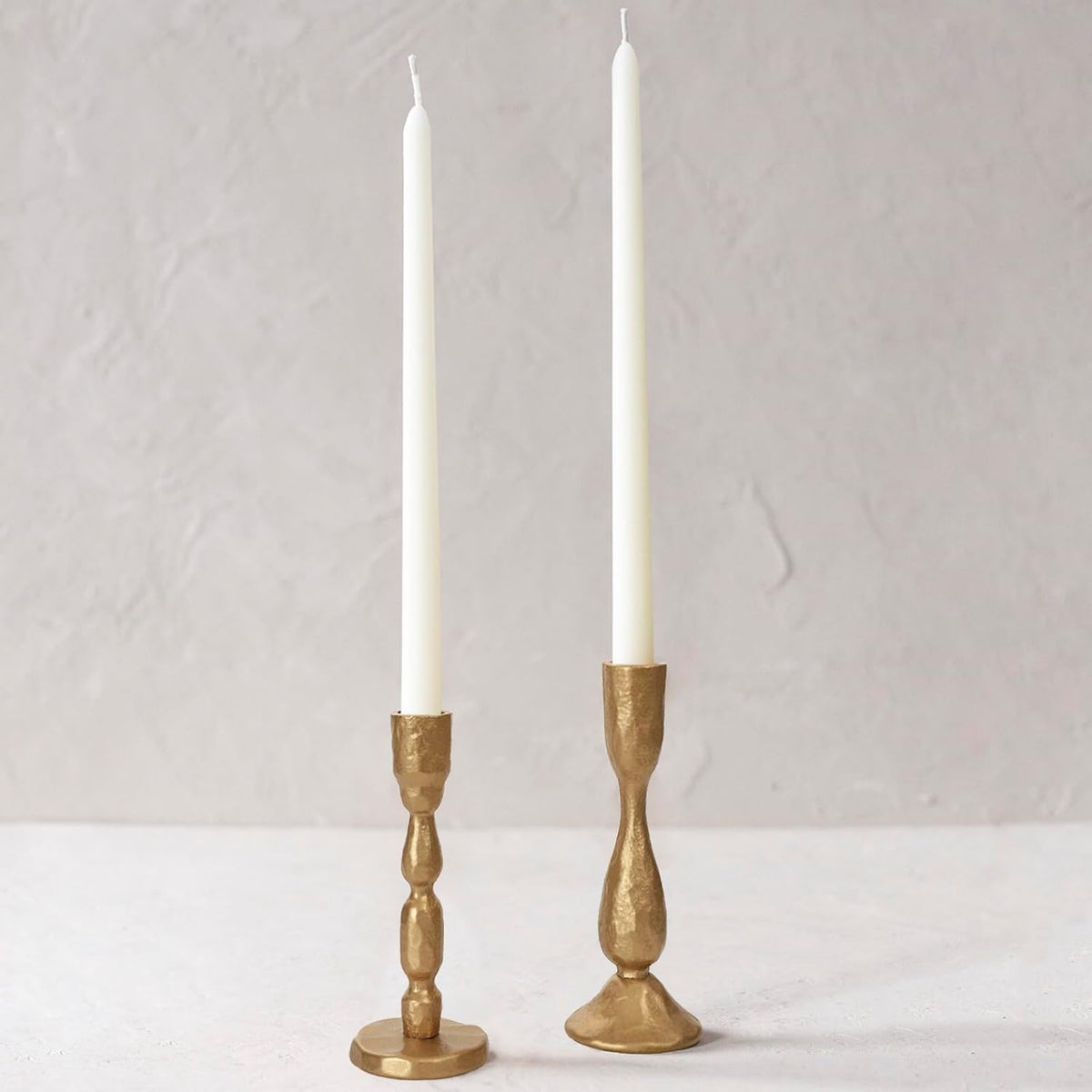 Antique Brass Handcrafted Iron Taper Candle Holders
