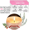 Handmade Candle Care Instruction Card, Card, for Makers Soy Bees Wax Coconut Essential Oils Black with White, 50 Pack 3.5 x 2 inches (Pink)